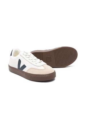 sneakers in pelle bianco VEJA KIDS | SY2021013CWHITENAUTICOBARK